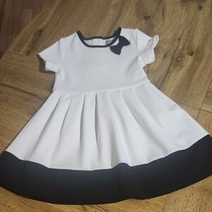 Primark Elegant White and Black Kids Dress 18/24 Mths